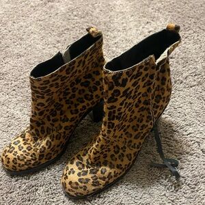 Dolce Vita leopard print booties